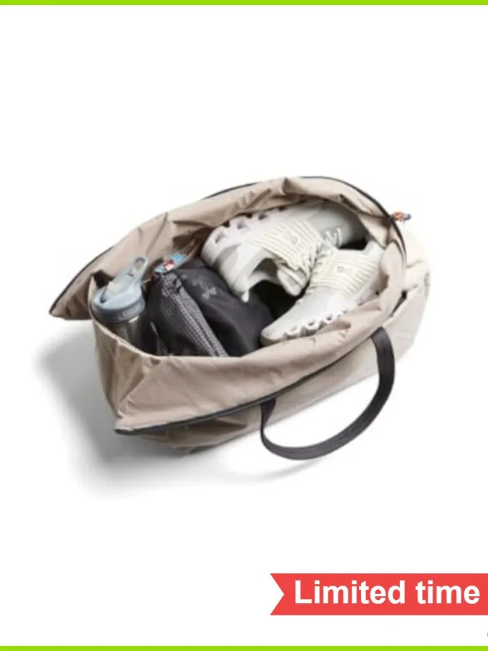 Lightweight Technical Duffel Bag Water-Resistant Recycled PET with Detachable
